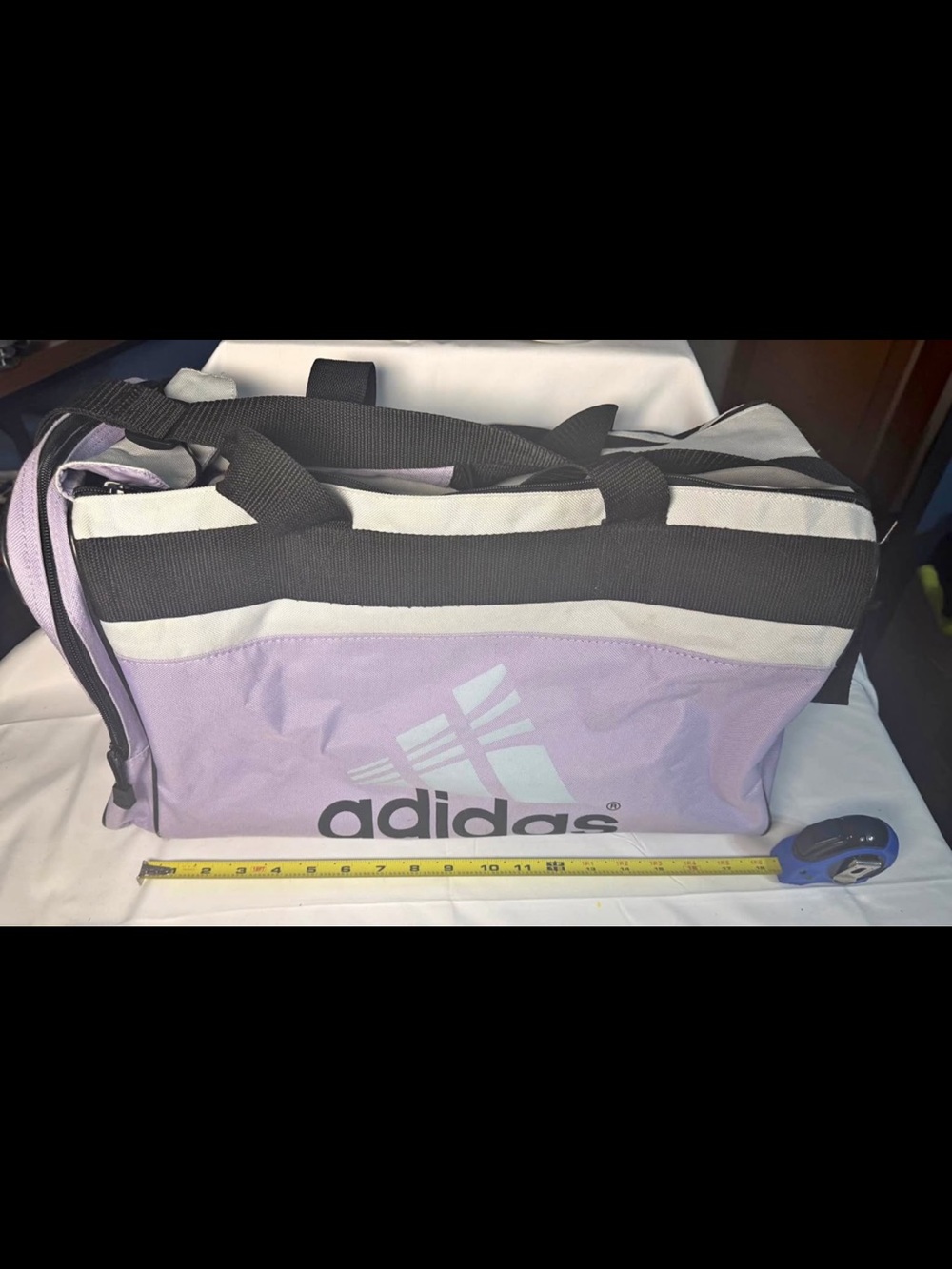 adidas Lavender and Black Travel Duffel Bag